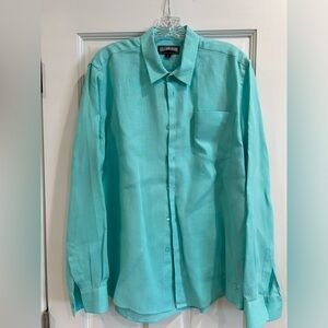 Brand new Vilebrequin linen shirt in lagoon blue